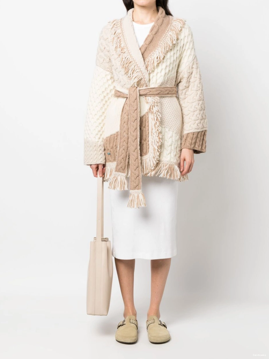 Cheap wool Glacier Alanui Women Talking cardigan 0720